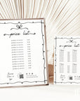 Price List Menu Canva Template | Whimsical Coquette | Thea - Trendy Fox Studio