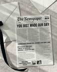 Newspaper Thank You Card | Canva Template - Trendy Fox Studio