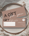 Gift Certificate Canva Template | Modern Editorial | Lyra - Trendy Fox Studio