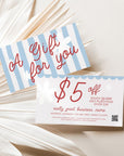 Business Coupon Card Canva Template | Preppy Cottagecore | Margot - Trendy Fox Studio