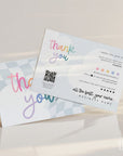 Business Thank You Card Canva Template | Checkered Rainbow | Lumi