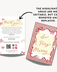 Christmas Business Thank You Card Canva Template | Vintage Coquette - Trendy Fox Studio