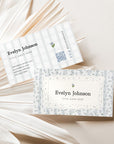 Business Card Canva Template with QR Code | Cottagecore Shabby Chic | Aubrie - Trendy Fox Studio