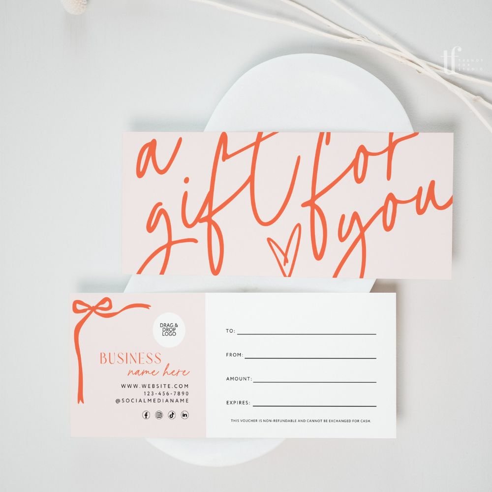 Gift Certificate Canva Template | Modern Boho | Inez - Trendy Fox Studio