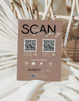 Scan to Pay Sign Canva Template | 2 QR Code | Modern Editorial | Lyra - Trendy Fox Studio