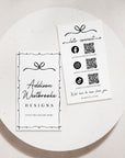 Business Card Canva Template | Social Media QR Code | Whimsical Coquette | Thea