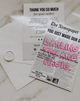 Newspaper Thank You Card | Canva Template - Trendy Fox Studio