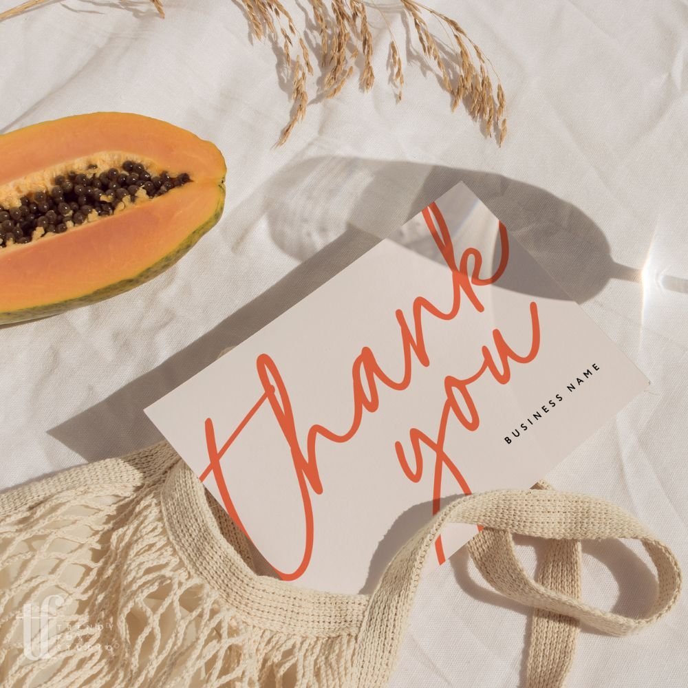 Business Thank You Card Canva Template | Elegant Boho | Inez - Trendy Fox Studio