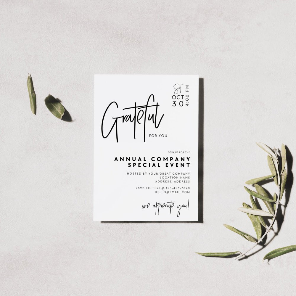 Company Party Business Invitation Canva Template | Dusk - Trendy Fox Studio