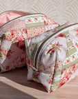 Carry - All Boxy Pouch | Vintage Sage & Rose Patchwork - Trendy Fox Studio