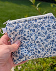 Mini Wallet | Vintage Blue Floral - Trendy Fox Studio