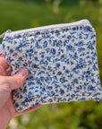 Mini Wallet | Vintage Blue Floral - Trendy Fox Studio
