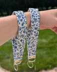 Wristlet Keychain | Vintage Blue Floral - Trendy Fox Studio