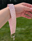 Wristlet Keychain | Mini Pink Hearts - Trendy Fox Studio