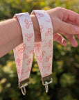 Wristlet Keychain | Pink Bows - Trendy Fox Studio