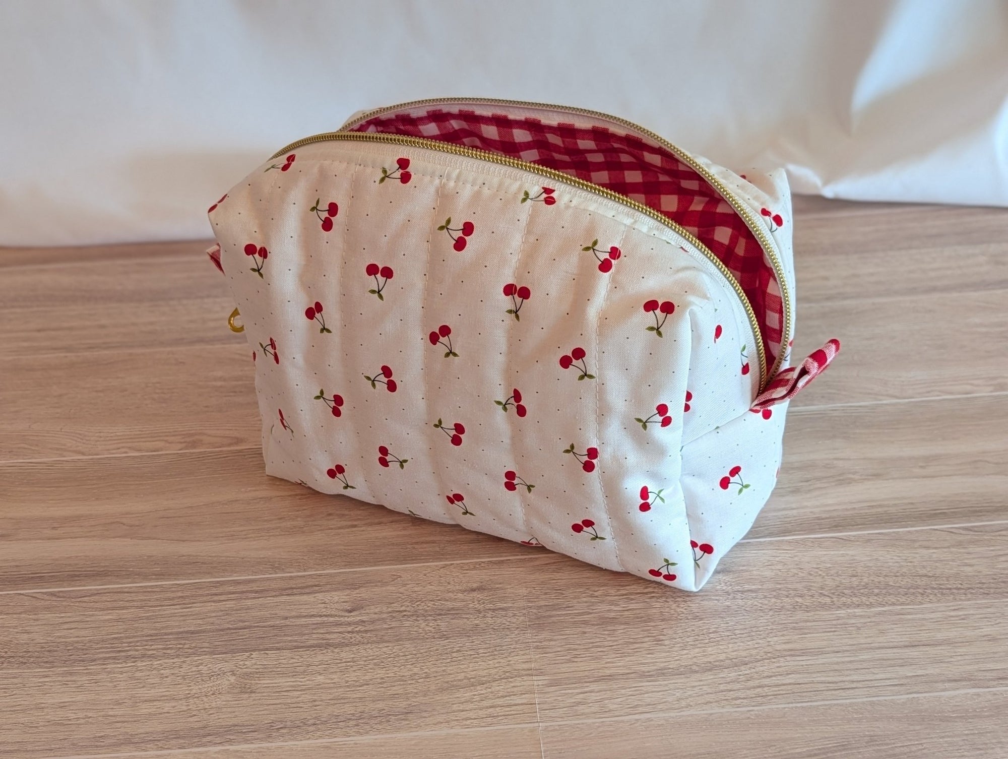 Carry - All Boxy Pouch | Cherry Dots (White) - Trendy Fox Studio