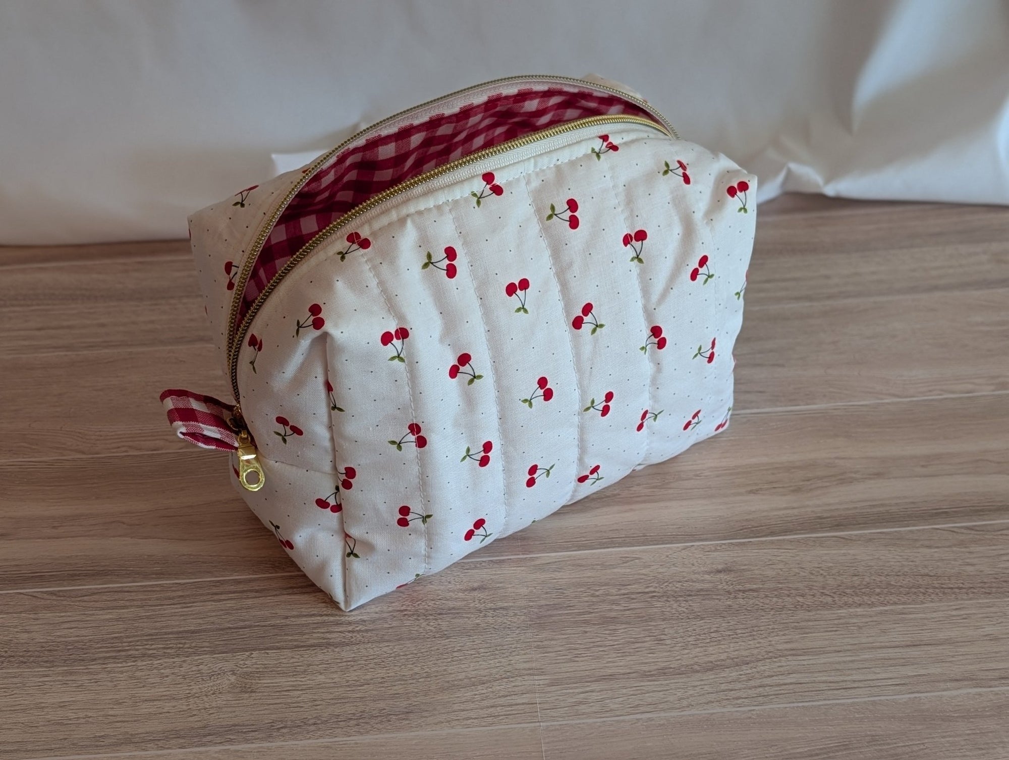 Carry - All Boxy Pouch | Cherry Dots (White) - Trendy Fox Studio