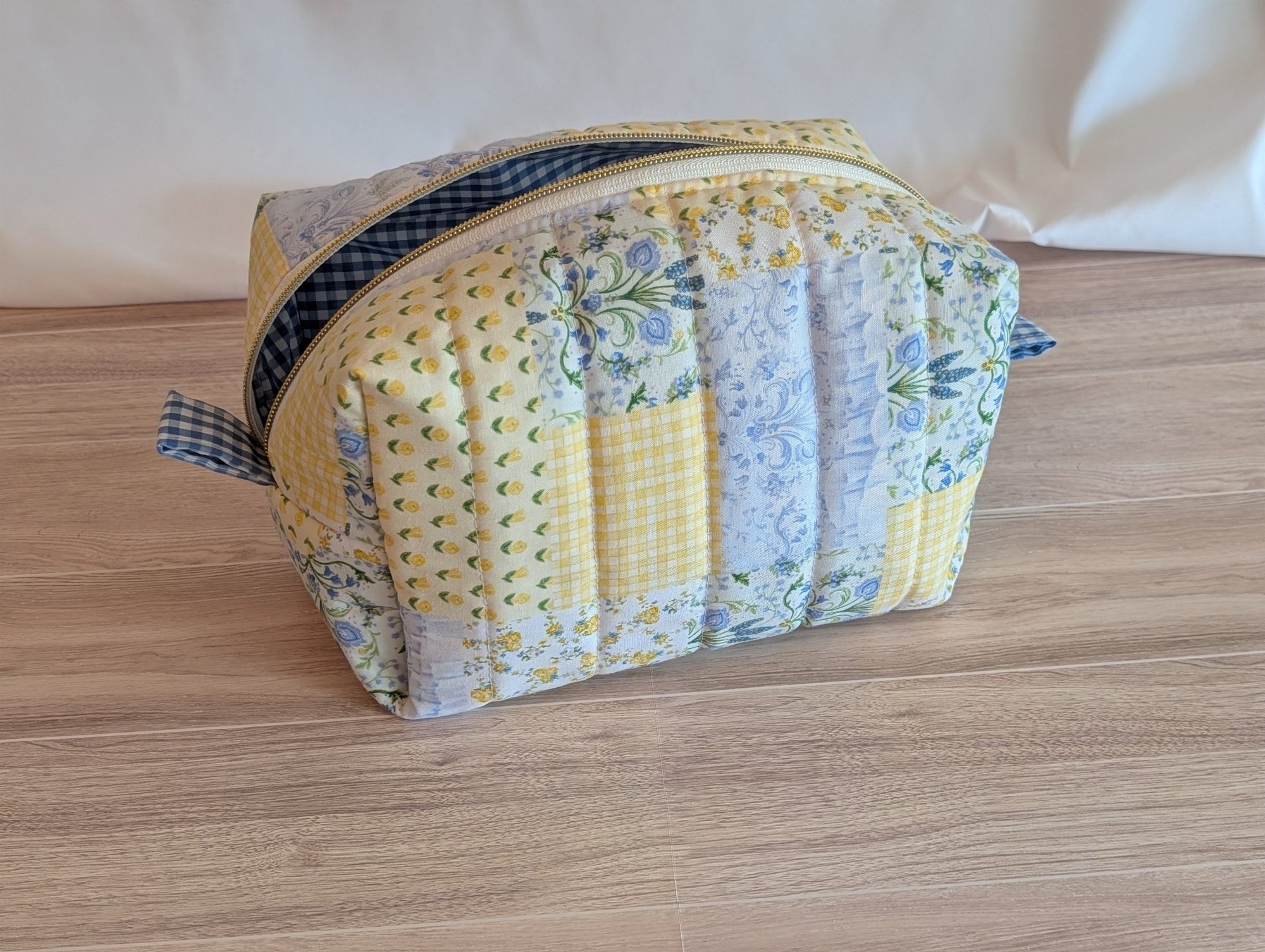 Carry - All Boxy Pouch | Yellow & Green Patchwork - Trendy Fox Studio