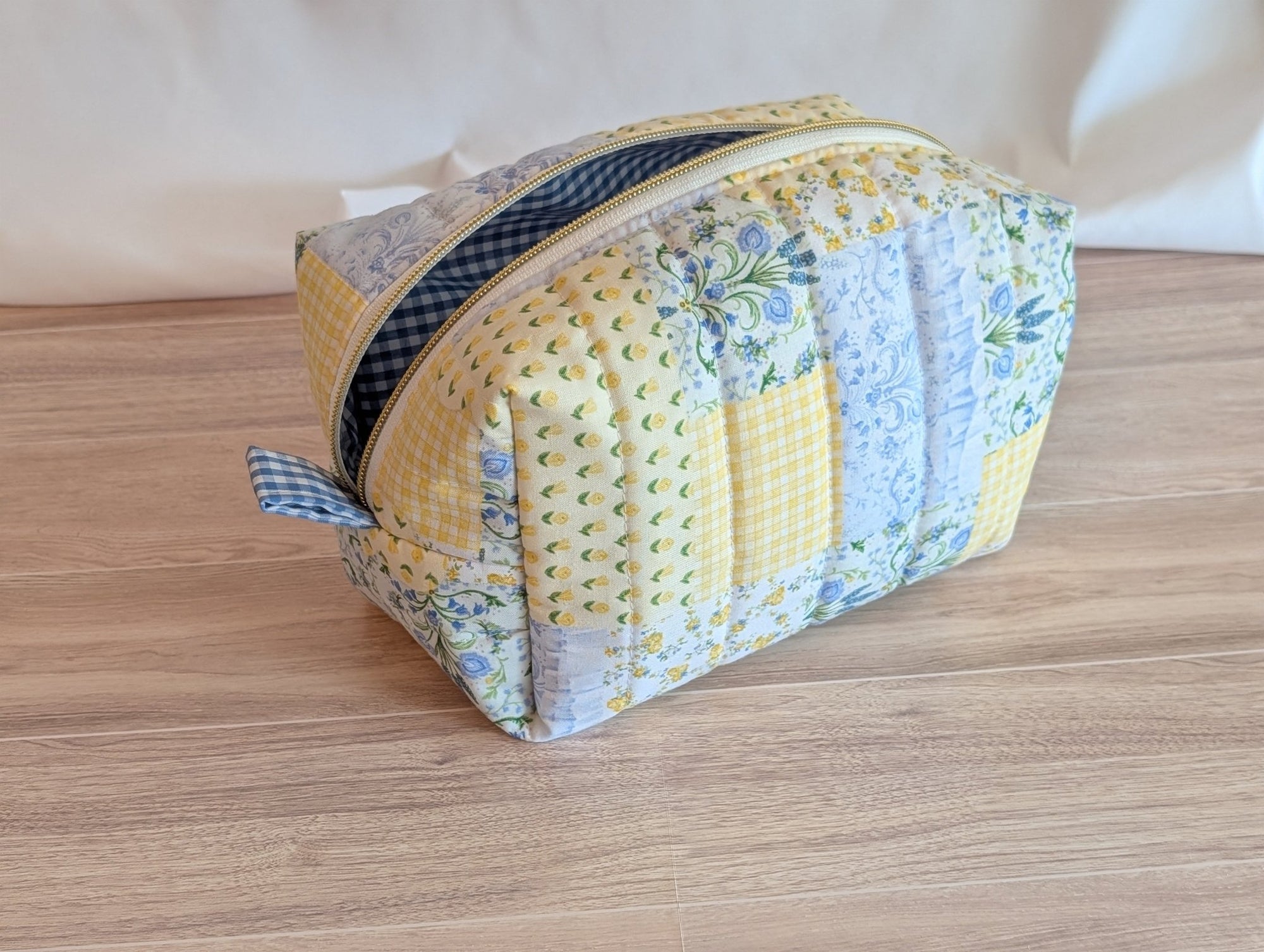 Carry - All Boxy Pouch | Yellow & Green Patchwork - Trendy Fox Studio
