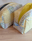 Carry - All Boxy Pouch | Yellow & Green Patchwork - Trendy Fox Studio