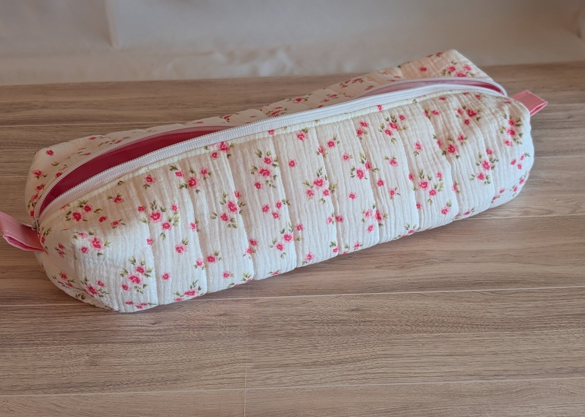 Hair Tool Pouch | White Rose Gauze - Trendy Fox Studio