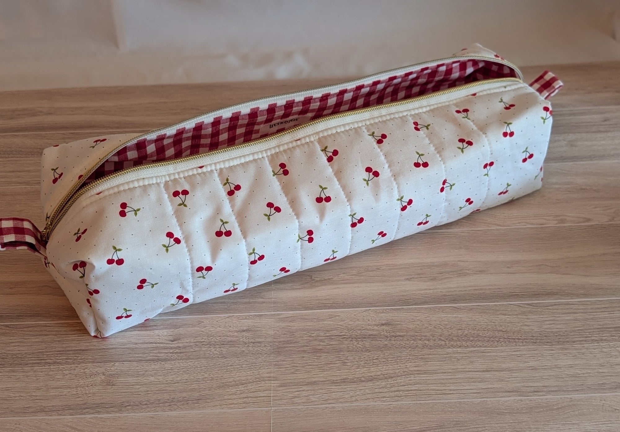 Hair Tool Pouch | Cherry Dots (White) - Trendy Fox Studio
