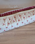 Hair Tool Pouch | Cherry Dots (White) - Trendy Fox Studio