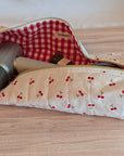 Hair Tool Pouch | Cherry Dots (White) - Trendy Fox Studio