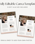 One Sheet Speaker Canva Template | Boho Corporate Speaker Press Kit One Pager | Keynote Speaker, Author, Podcast Guest, Influencer Media Kit Template - Trendy Fox Studio