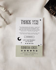 Aesthetic Checkered Halloween Business Thank You Card Editable Canva Template - Trendy Fox Studio