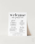 Airbnb Welcome Sign Template, 1 Page Editable Short Term Rental Poster Printable | Dusk - Trendy Fox Studio