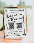 Ask For A Review Sign Canva Template, Whimsical Hand Drawn Wavy Border | Rose - Trendy Fox Studio