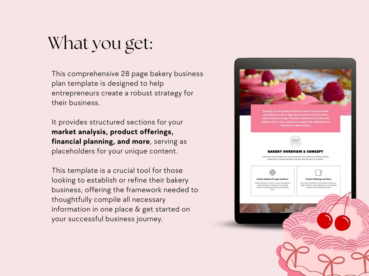 Bakery Business Plan | Canva Template - Trendy Fox Studio