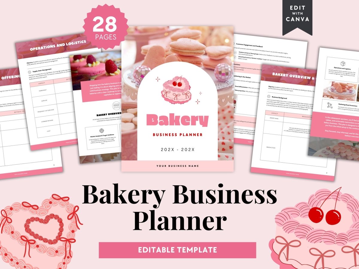 Bakery Business Plan | Canva Template - Trendy Fox Studio