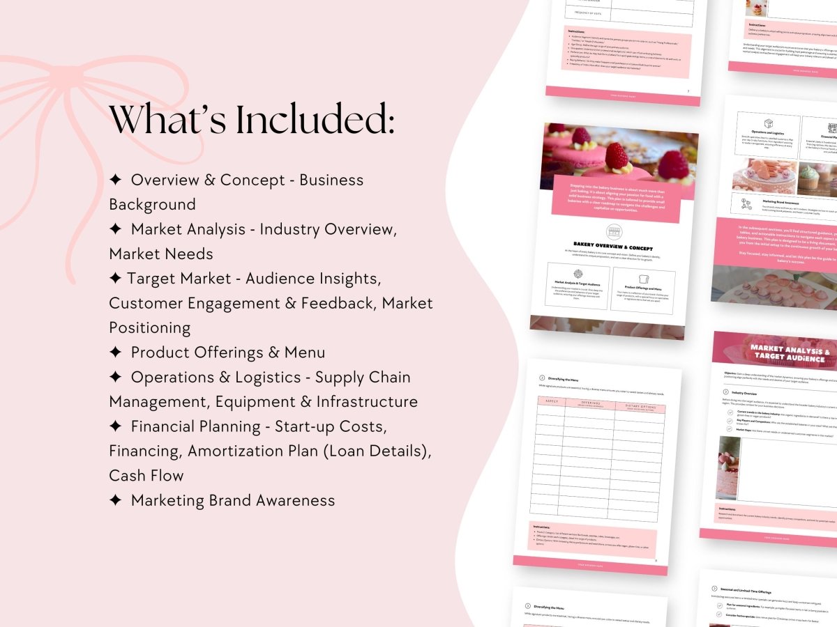 Bakery Business Plan | Canva Template - Trendy Fox Studio