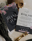 Black Gothic Halloween Business Thank You Card Canva Template | Coquette Goth - Trendy Fox Studio