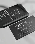 Black Modern Coupon Card, Discount Card Canva Template | Ashe - Trendy Fox Studio