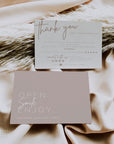 Blush Boho Business Thank You Card Canva Template | Mae - Trendy Fox Studio