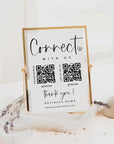 Boho Connect With Us QR Code Social Media Sign Canva Template | Gwen - Trendy Fox Studio