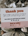 Boho Santa Christmas Business Thank You Card Canva Template - Trendy Fox Studio