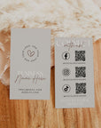 Boho Social Media Connect with Us QR Code Business Card Canva Template | Nora - Trendy Fox Studio