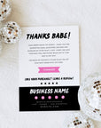 Bold Disco Ball Floral Business Thank You Card Canva Template - Trendy Fox Studio