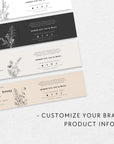 Botanical Soap Bar Wrap, Minimal Band Label Canva Template - Trendy Fox Studio