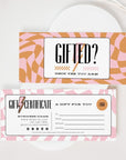 Bright & Fun Retro Gift Certificate Canva Template | Brooks (Copy) - Trendy Fox Studio