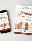 Christmas Craft Fair Event Flyer Canva Template - Trendy Fox Studio