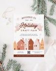 Christmas Craft Fair Event Flyer Canva Template - Trendy Fox Studio