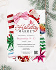 Christmas Pop - Up Event Flyer with QR Code Canva Template | Kitsch Disco Christmas - Trendy Fox Studio