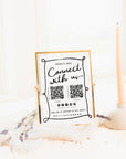 Connect With Us 2 QR Code Social Media Sign Canva Template | Rose - Trendy Fox Studio