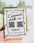 Connect With Us 2 QR Code Social Media Sign Canva Template | Rose - Trendy Fox Studio