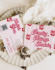 Coquette Cherries & Bows Business Thank You Card with QR Code Canva Template - Trendy Fox Studio